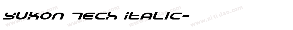 Yukon Tech Italic字体转换